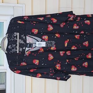 Torrid disney shirt, lady and the tramp, lace back, 5xl